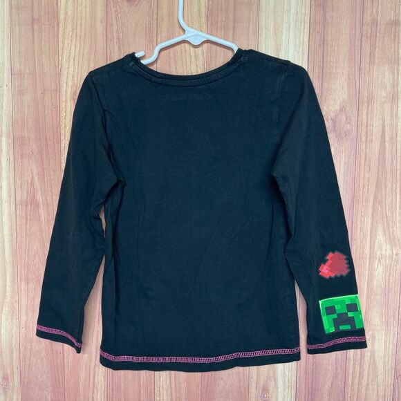 Minecraft Girls Shirt Lot Black Long Sleeve Purple Short Sleeve Diamond Miner 6 - Picture 3 of 10